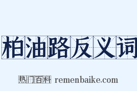 柏油路反义词是什么意思的图片